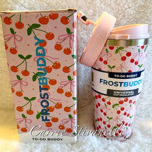Other - FrostBuddy To-Go Buddy Cherry Crush Print Cup Insulator - Pink